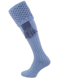 The Boughton Shooting Sock - Bluebell and St Andrews Blue