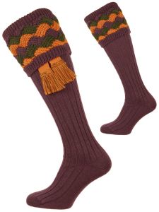 The Bowhill Shooting Sock - Thistle - XL