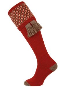 The Cromarty 'Brick Red' Cushion Foot Shooting Sock