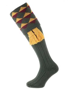 The Grand Merino Wool Shooting Sock with optional garter