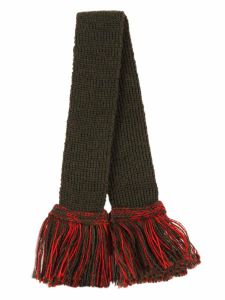 Merino Wool Shooting Sock Garter - Loden with Brick Red