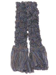 Basket Weave Garter - Blue Lovat Marl