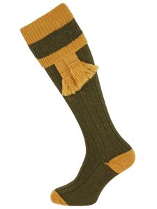 The Willersley 'Olive & Gold' Shooting Sock