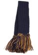 Merino Wool Two Tone Garter - Navy with Navy and Mustard