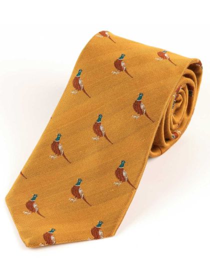 Atkinsons 'Standing Pheasant' Wool & Silk Woven Shooting Tie