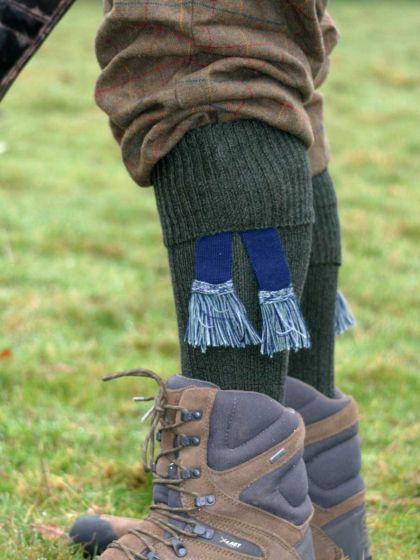 The Dormington Cushioned Sole Cotton Shooting Sock, Seaweed Green