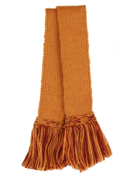 Two-Tone Ochre & Burgundy Garter Ties