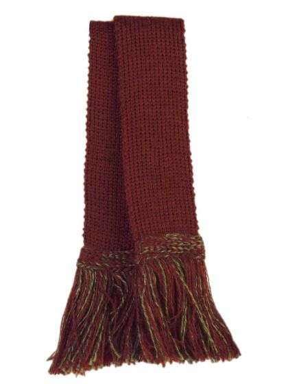 Two-Tone Burgundy & Bracken Garter Ties