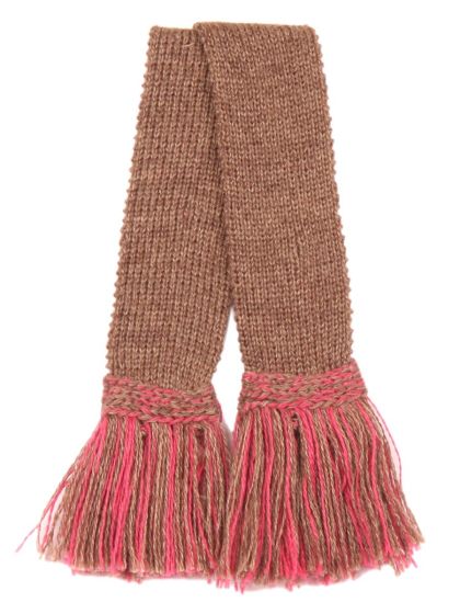 Shooting Sock Garter, Bison with Dusky Pink
