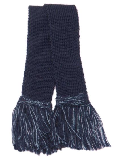 Classic Merino Blend Two Tone Garter - Navy with Navy & Blue Mix