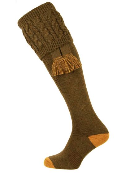 The Sutherland Cable Top, Cushioned Foot Shooting Socks