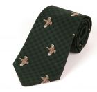 Atkinsons 'Flying Grouse' Wool & Silk Tie - Green