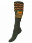 The Lady Grafton Shooting Sock with Garter - Spruce