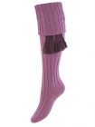 The Lady Harris Shooting Sock - New Lilac