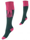 The Lady Lomond Contrast Shooting Sock with Optional Garter