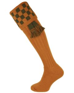 The Bowmore 'Ochre & Spruce' MK2 Cushion Foot Shooting Sock