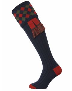 The Chequers Shooting Sock - Navy