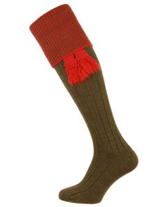The Chiltern Olive Wool Shooting Sock