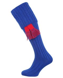 The Harris Cable Shooting Sock, Royal Blue