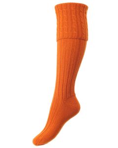 The Lady Harris Cashmere Shooting Sock, Spice