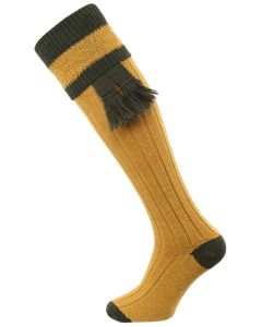The Willersley Shooting Sock,  Gold & Olive