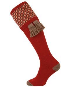 The Cromarty 'Brick Red' Cushion Foot Shooting Sock