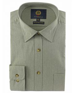 Viyella Men's 80 Cotton 20 Wool Shirt, Green Melange