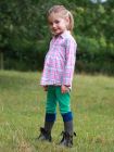 Spruce and Brick Red Children's Lomond Shooting Sock